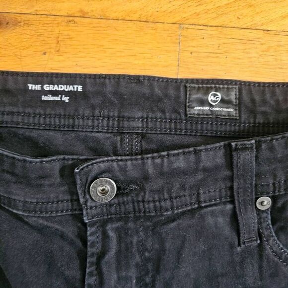 Adriano Goldschmied AG Jeans Mens 36x32 Black Graduate Tailored Leg - Picture 4 of 8